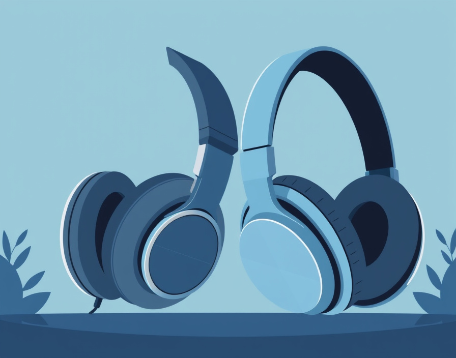 Budget and premium wireless headphone models displayed together for comparison.