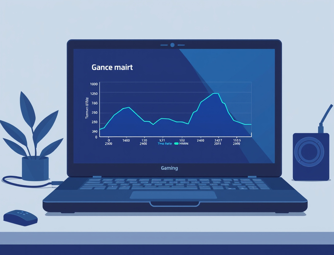 Laptop benchmark graph showing frame rate dropping due to thermal throttling