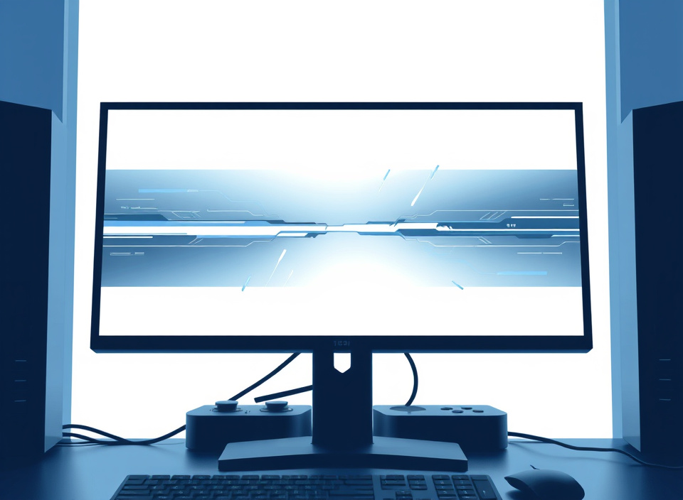 Screen tearing visible as horizontal line splitting the game image