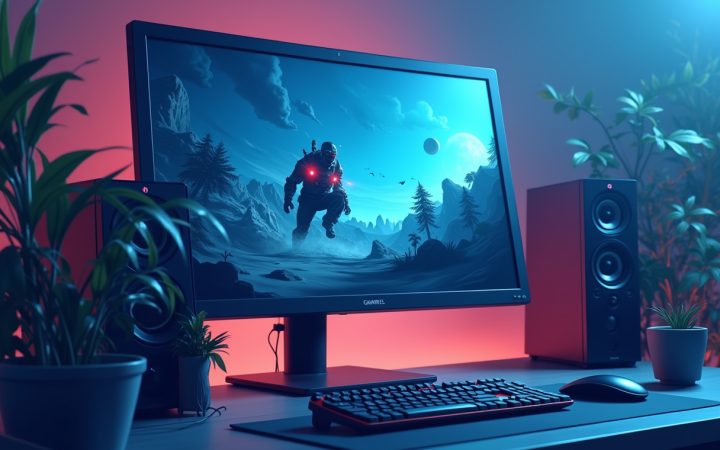 What type of screen is best for gaming on a PC?